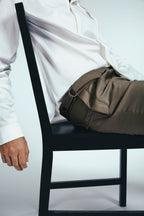 Side-Closure Dress Trouser with Deep Front Pleats