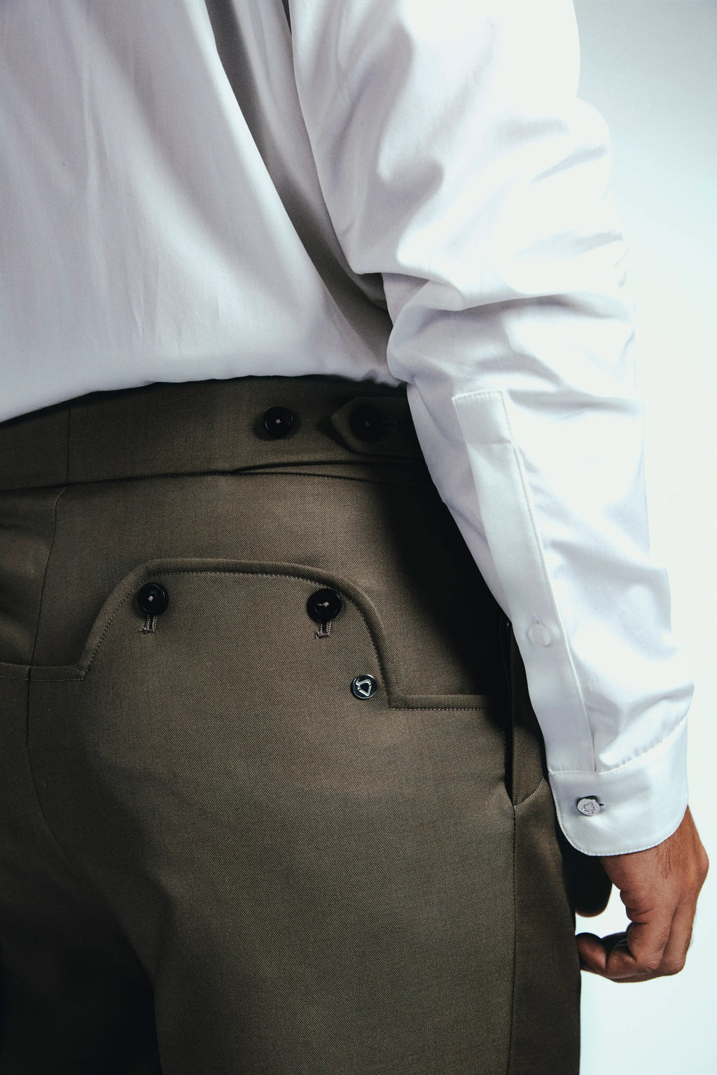 Side-Closure Dress Trouser with Deep Front Pleats