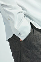 Horizontal Fold Collar Shirt