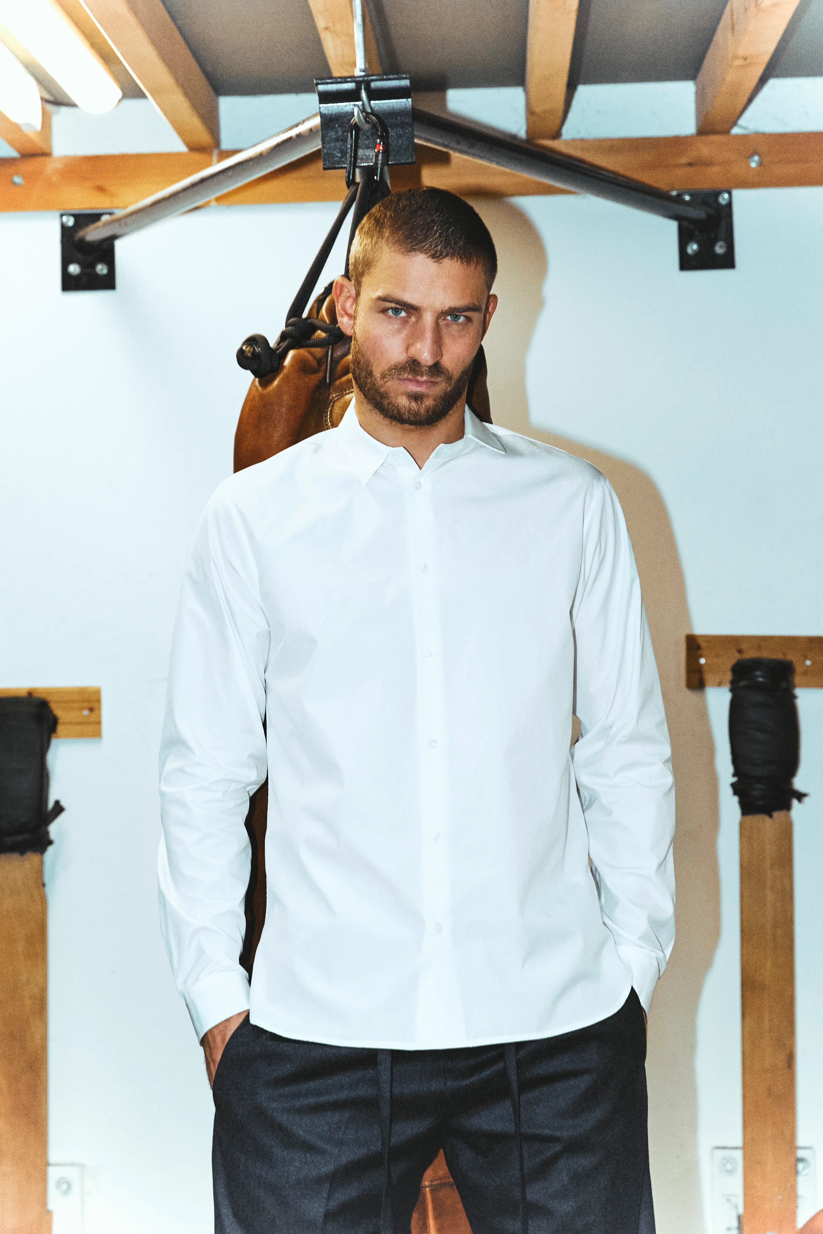 Offset Collar Shirt
