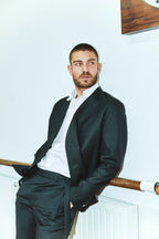 (SOON) Lapeless Jacket With High Collar