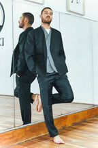 (SOON) Lapeless Jacket With High Collar