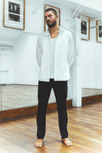 (SOON) Fold-over collar shirt