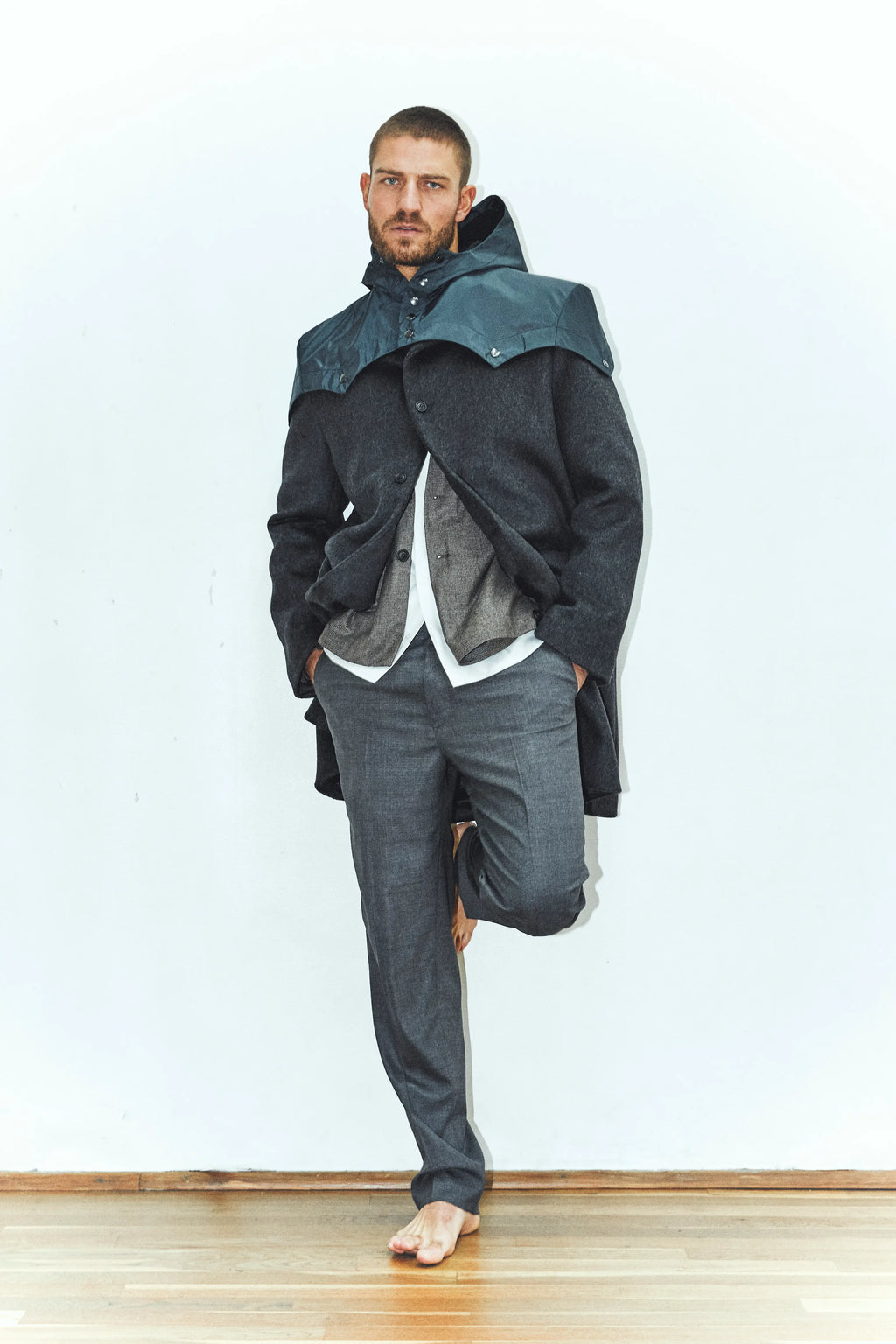 (SOON) Detachable-Hood Peacoat