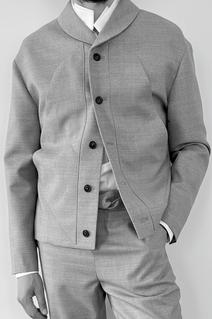 Short City Jacket with Large Double Front Pockets