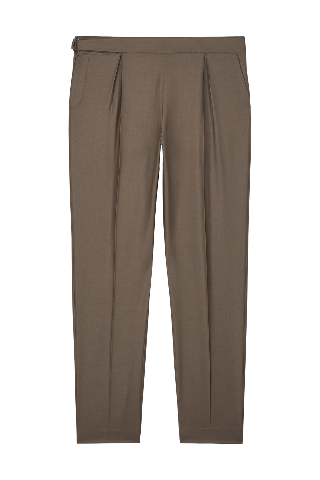 Side-Closure Dress Trouser with Deep Front Pleats