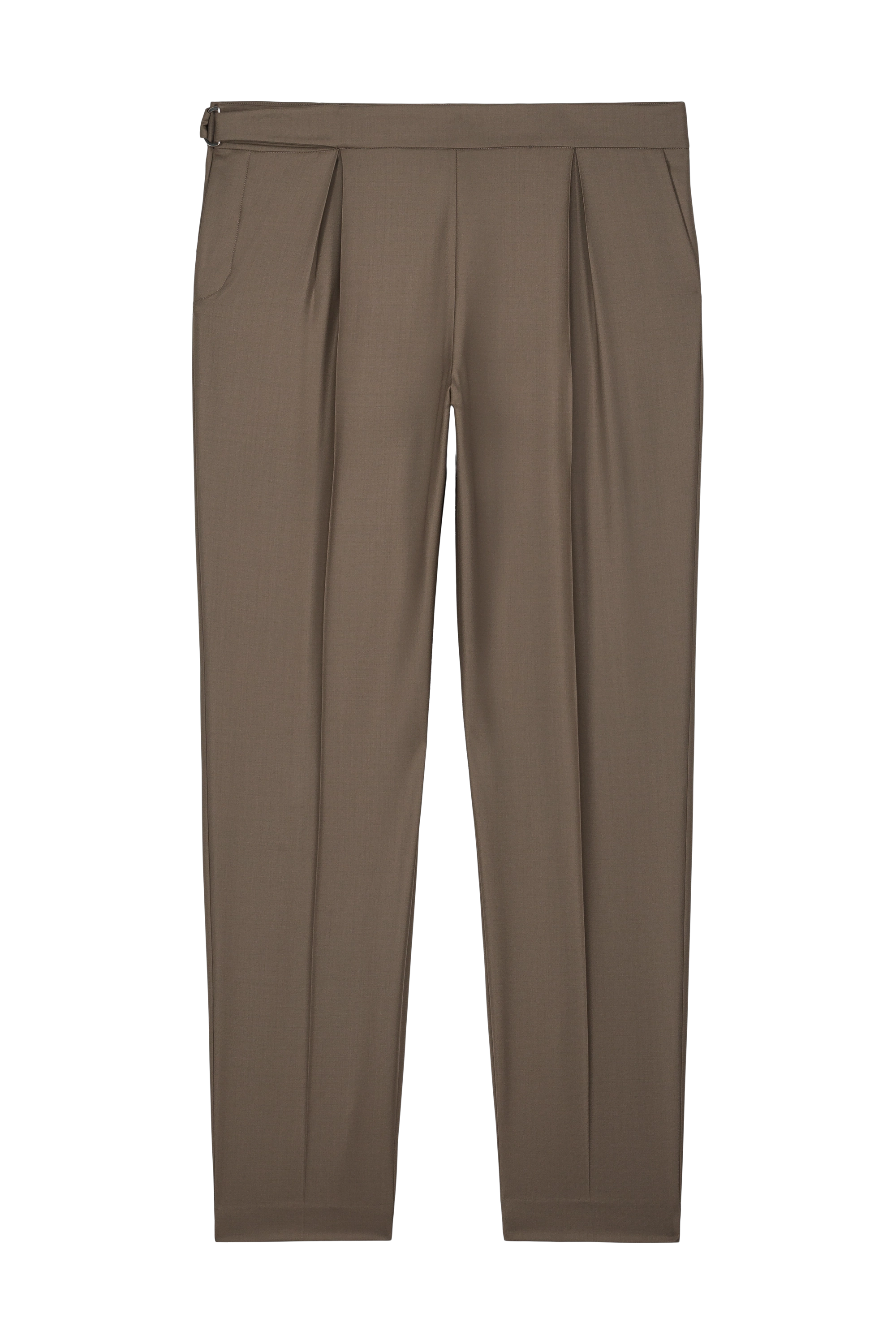 Side-Closure Dress Trouser with Deep Front Pleats