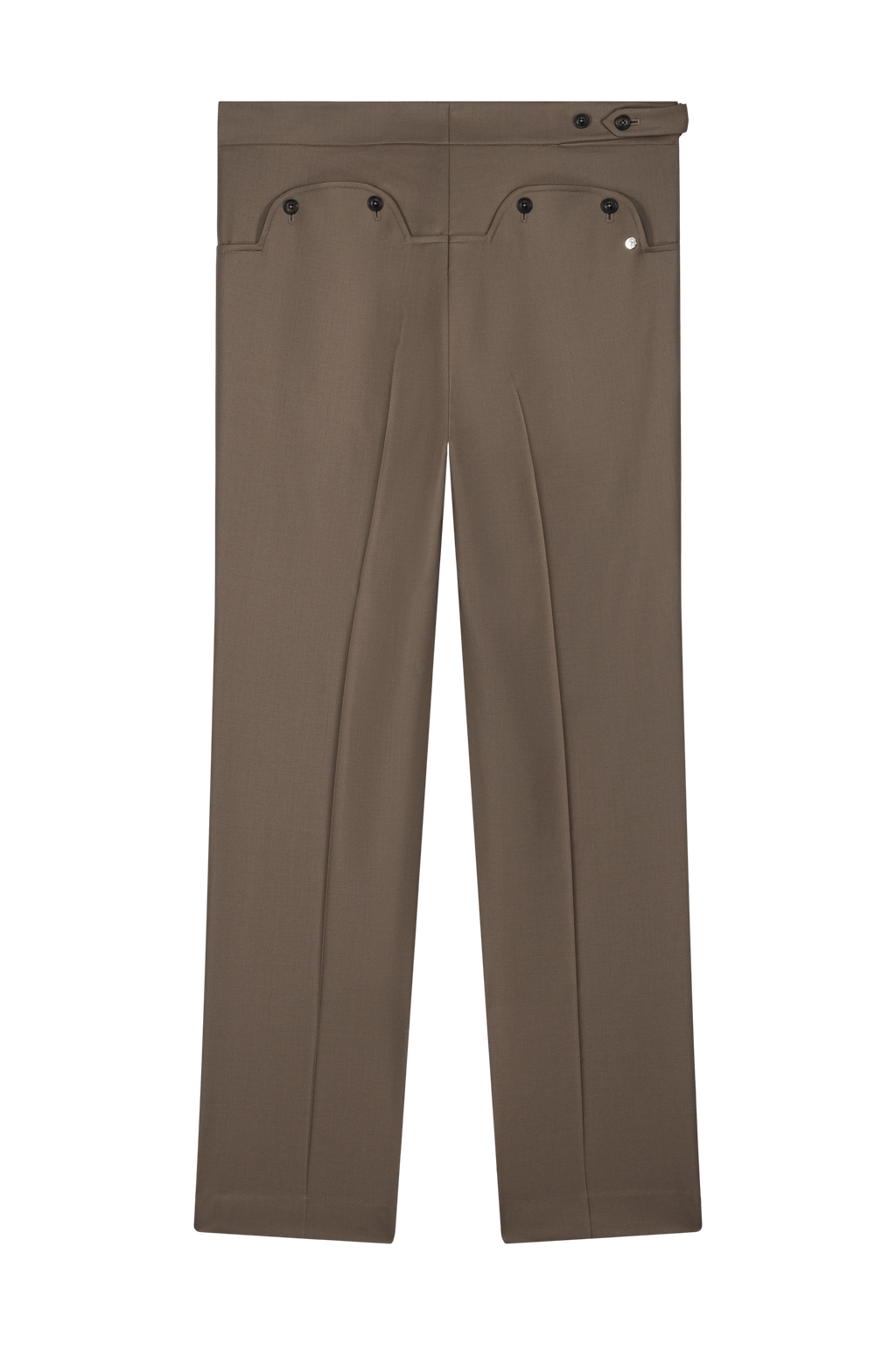 Side-Closure Dress Trouser with Deep Front Pleats