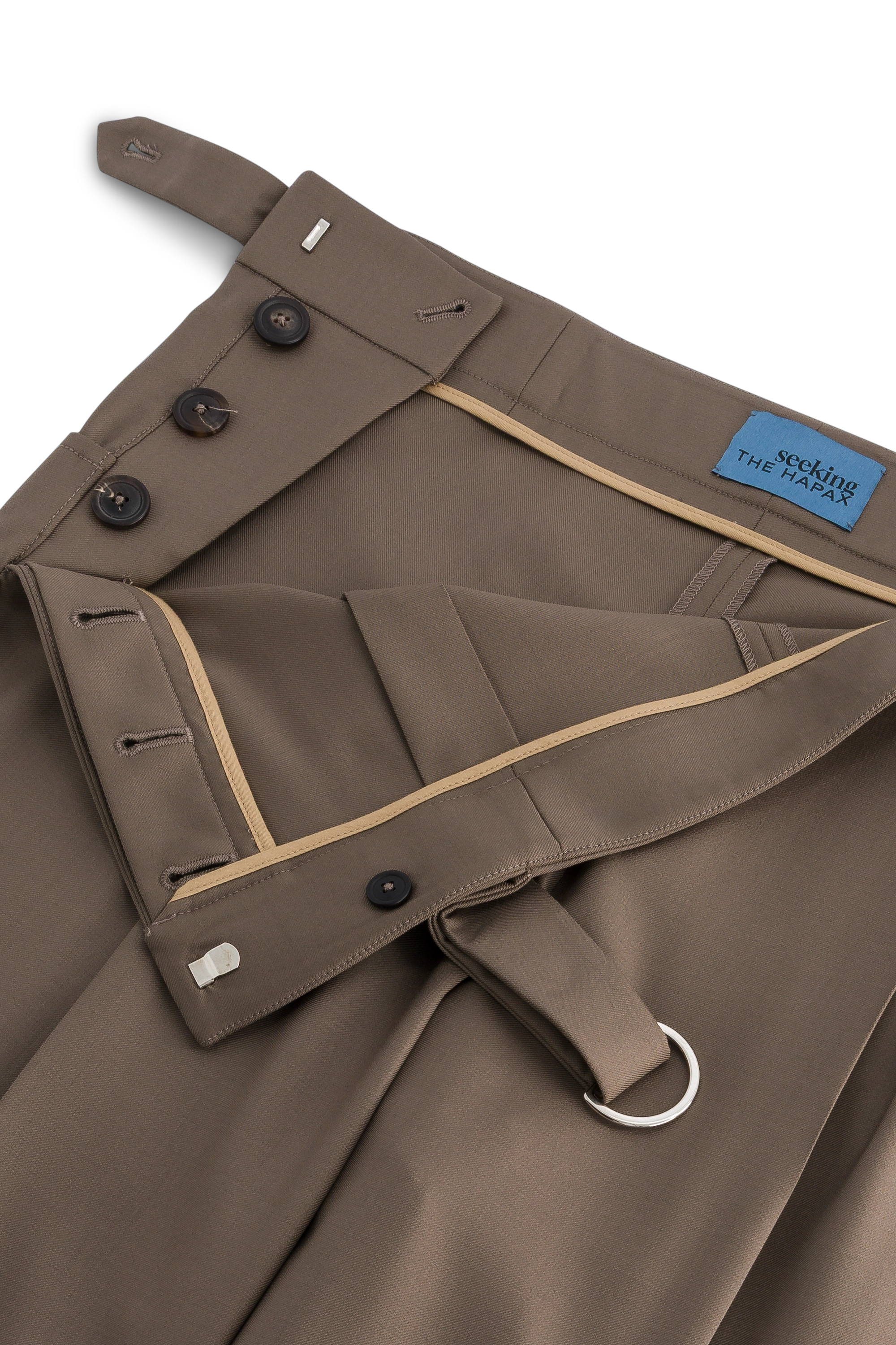 Side-Closure Dress Trouser with Deep Front Pleats