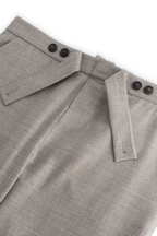 W-Shaped Back Belt Trouser