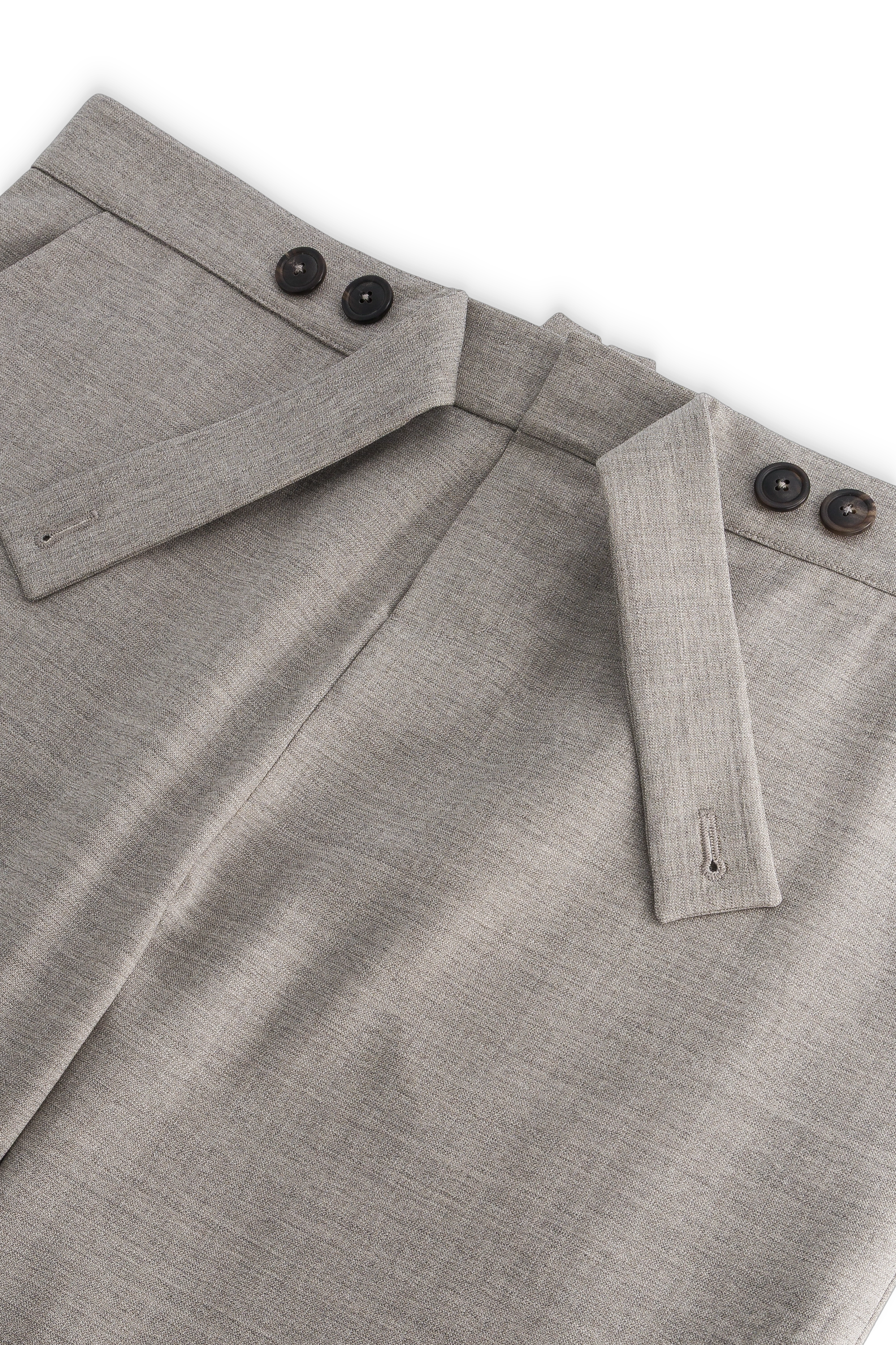 W-Shaped Back Belt Trouser