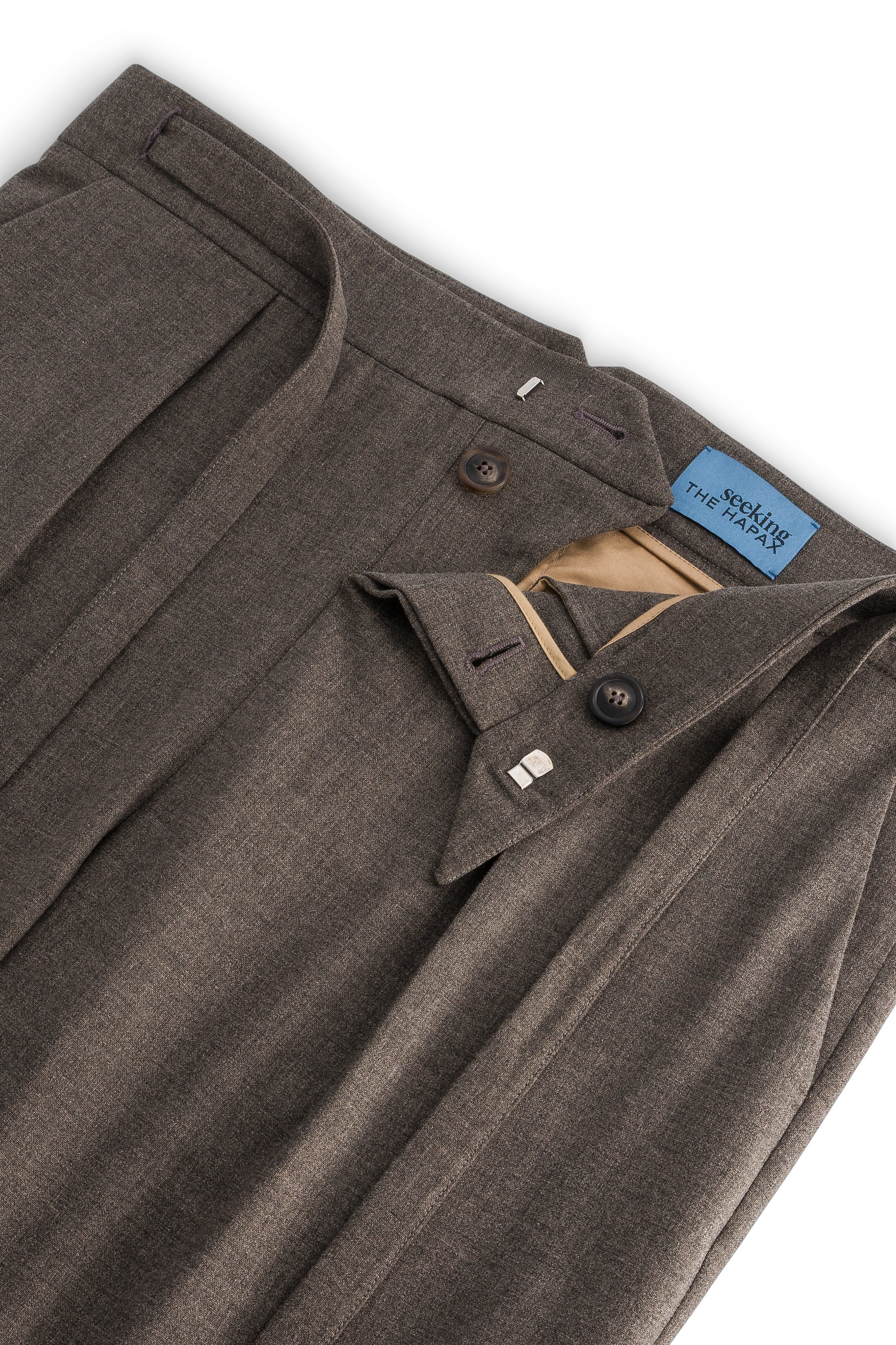 Crossed Belt Pleated Trouser