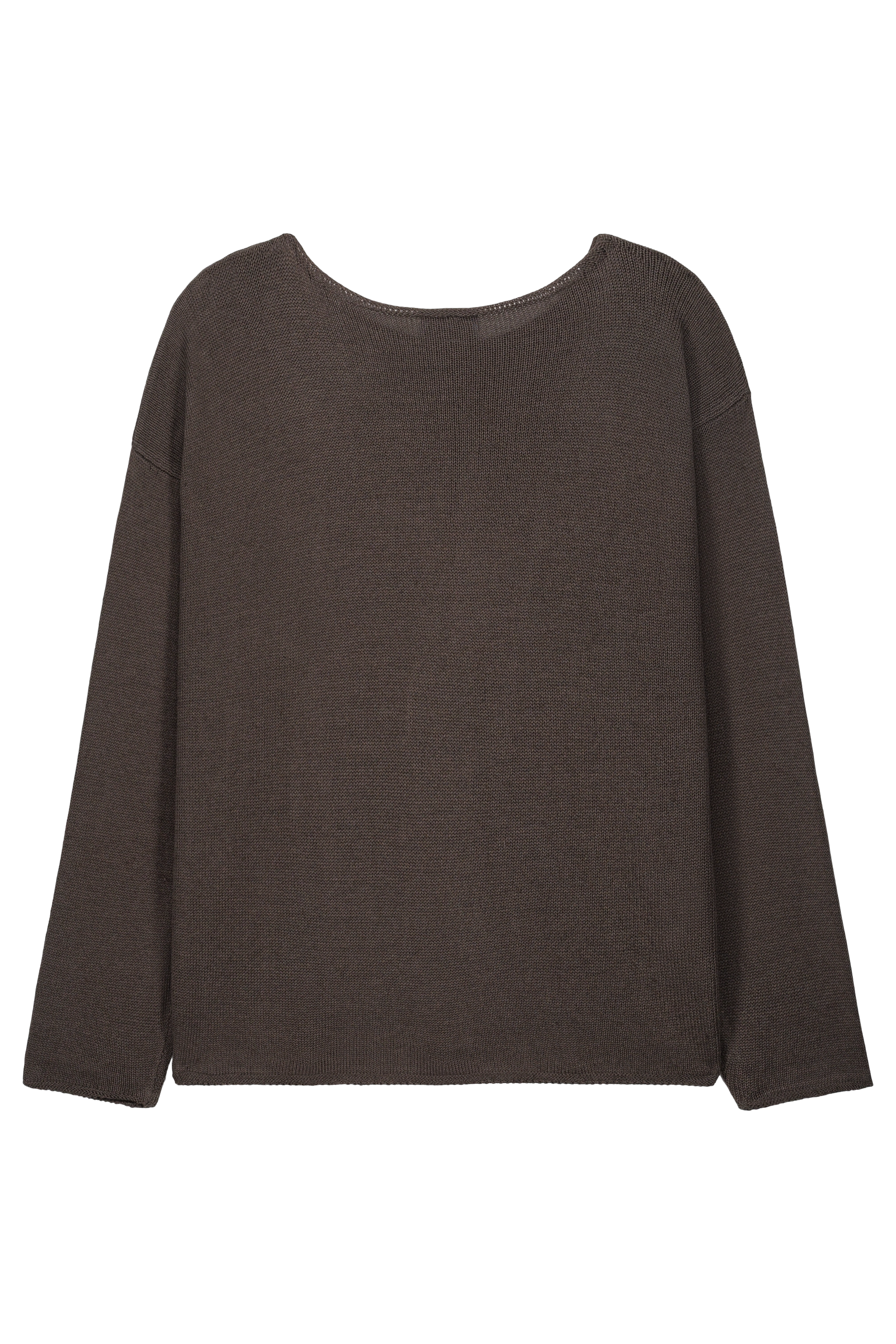 Asymmetrical Boat Collar Sweater