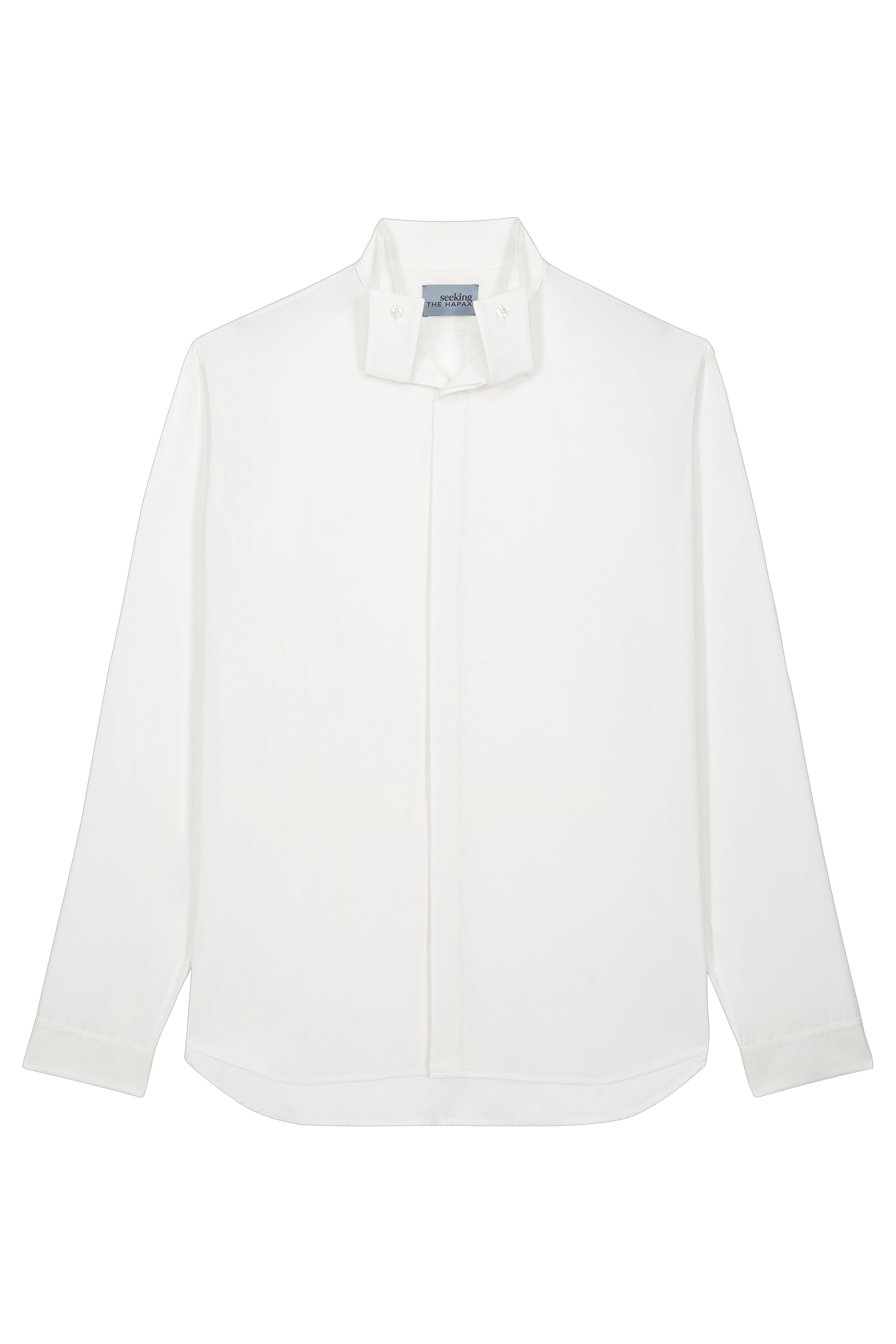 Horizontal Fold Collar Shirt