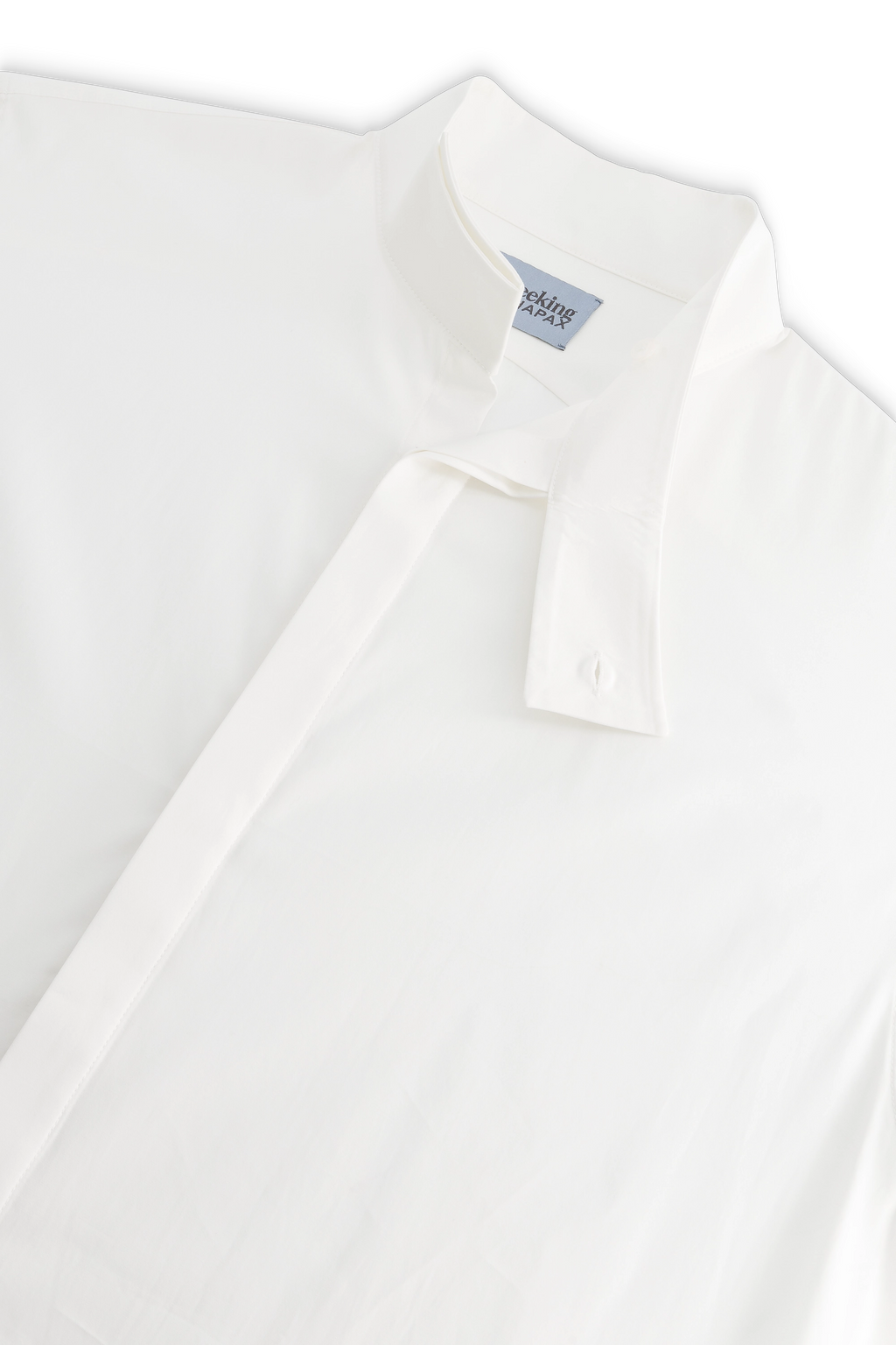 Horizontal Fold Collar Shirt