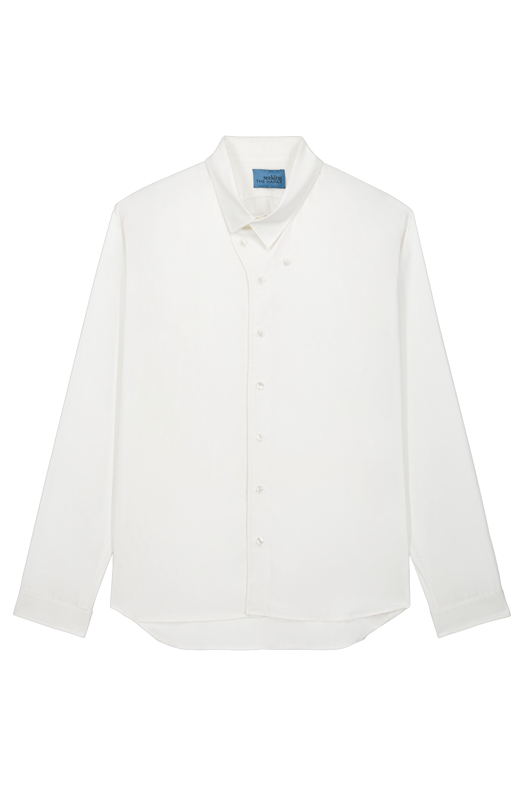 Asymmetrical collar shirt