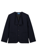 Low-Set Square Lapel Jacket
