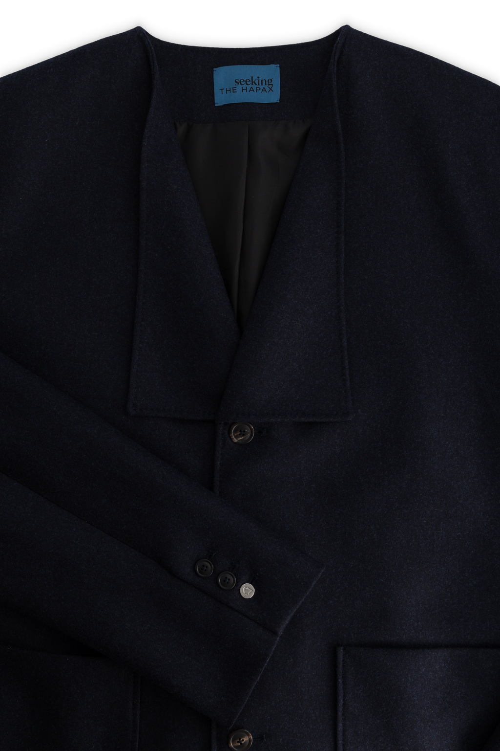 Low-Set Square Lapel Jacket