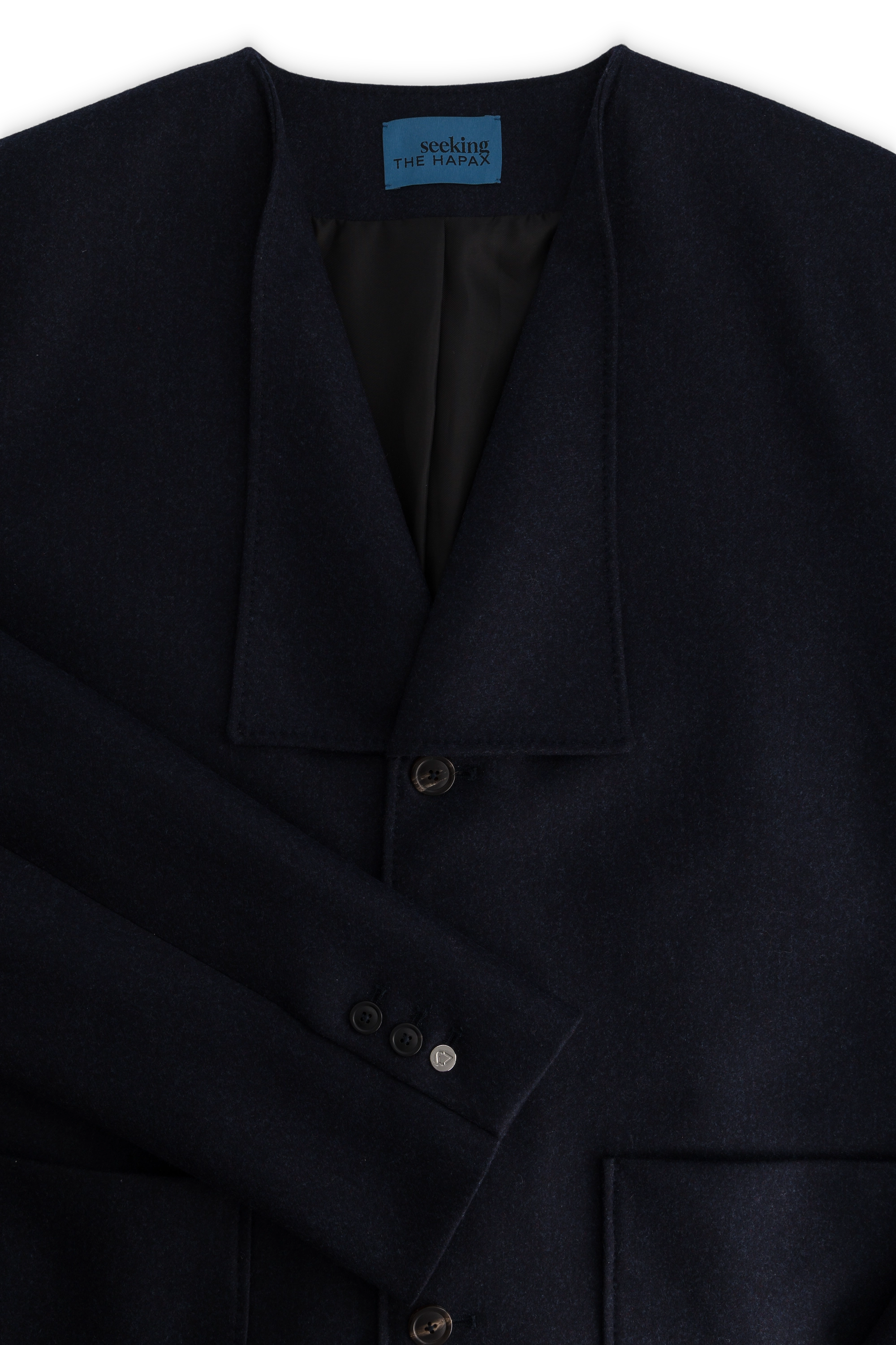 Low-Set Square Lapel Jacket